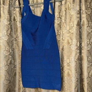 bebe True Blue BANDAGE SHORT DRESS